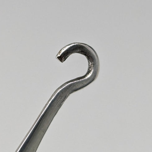 1904年 英国アンティーク 白蝶貝ハンドル 純銀ボタンフック John Holmes